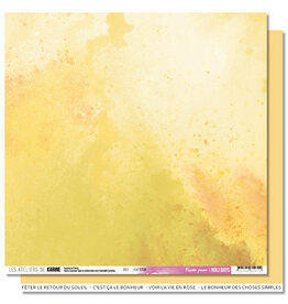 LES ATELIERS DE KARINE LES ATELIERS DE KARINE HOLI DAYS FUSION JAUNE 12x12 CARDSTOCK
