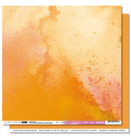 LES ATELIERS DE KARINE LES ATELIERS DE KARINE HOLI DAYS FUSION ORANGE 12x12 CARDSTOCK
