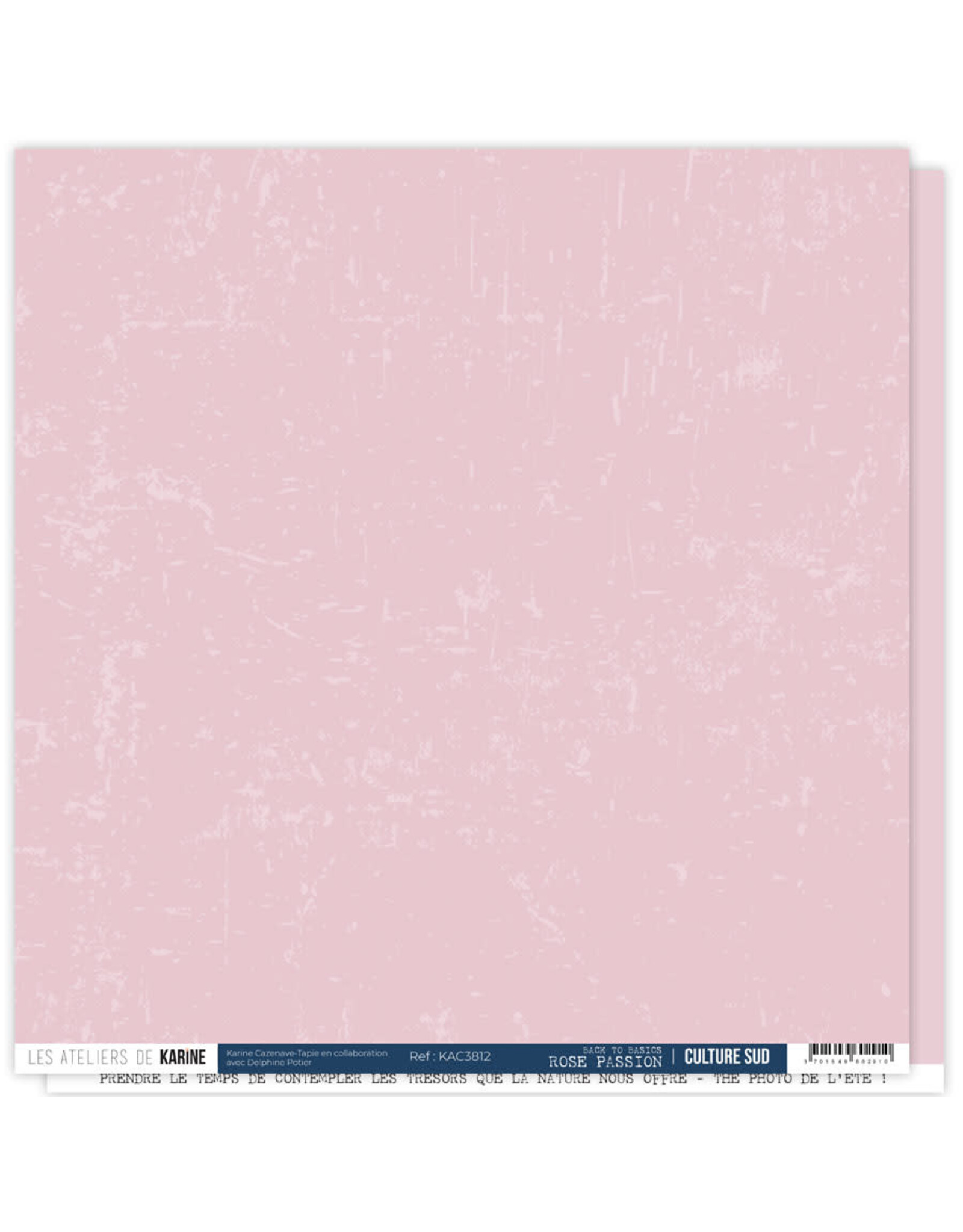 LES ATELIERS DE KARINE LES ATELIERS DE KARINE CULTURE SUD ROSE PASSION 12X12 CARDSTOCK