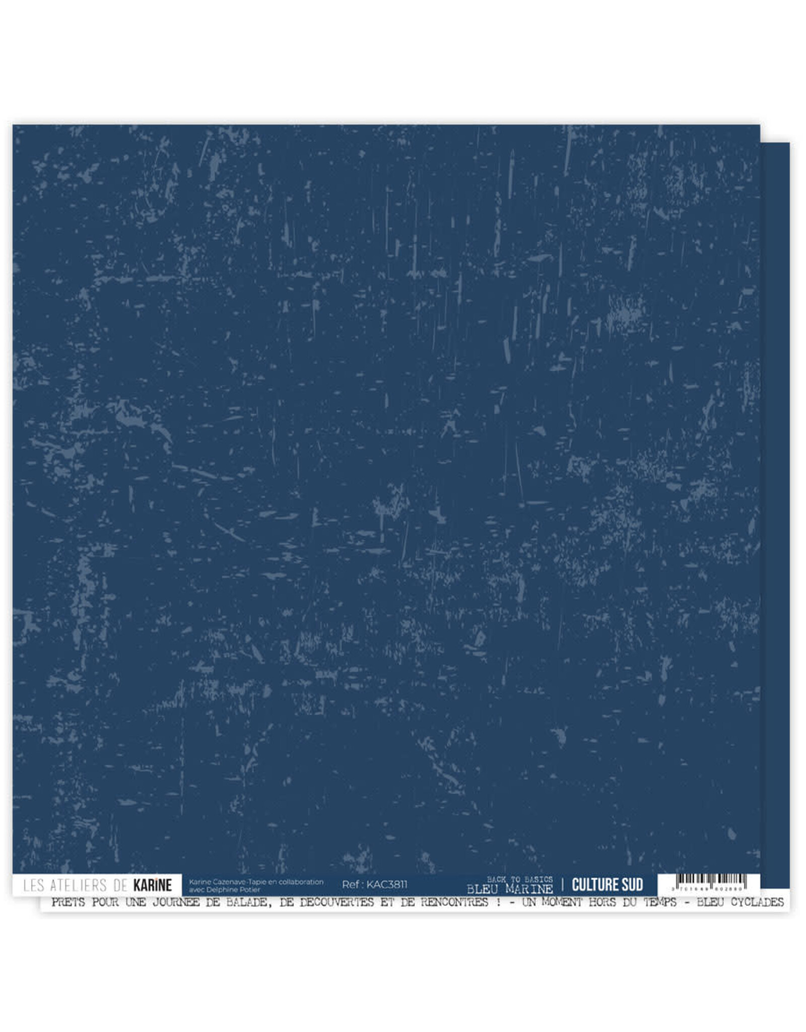 LES ATELIERS DE KARINE LES ATELIERS DE KARINE CULTURE SUD BLEU MARINE 12X12 CARDSTOCK