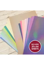 HUNKYDORY CRAFTS LTD. HUNKYDORY ADORABLE SCORABLE RAINBOW FINISH - COLOUR SELECTION A4 20 SHEETS