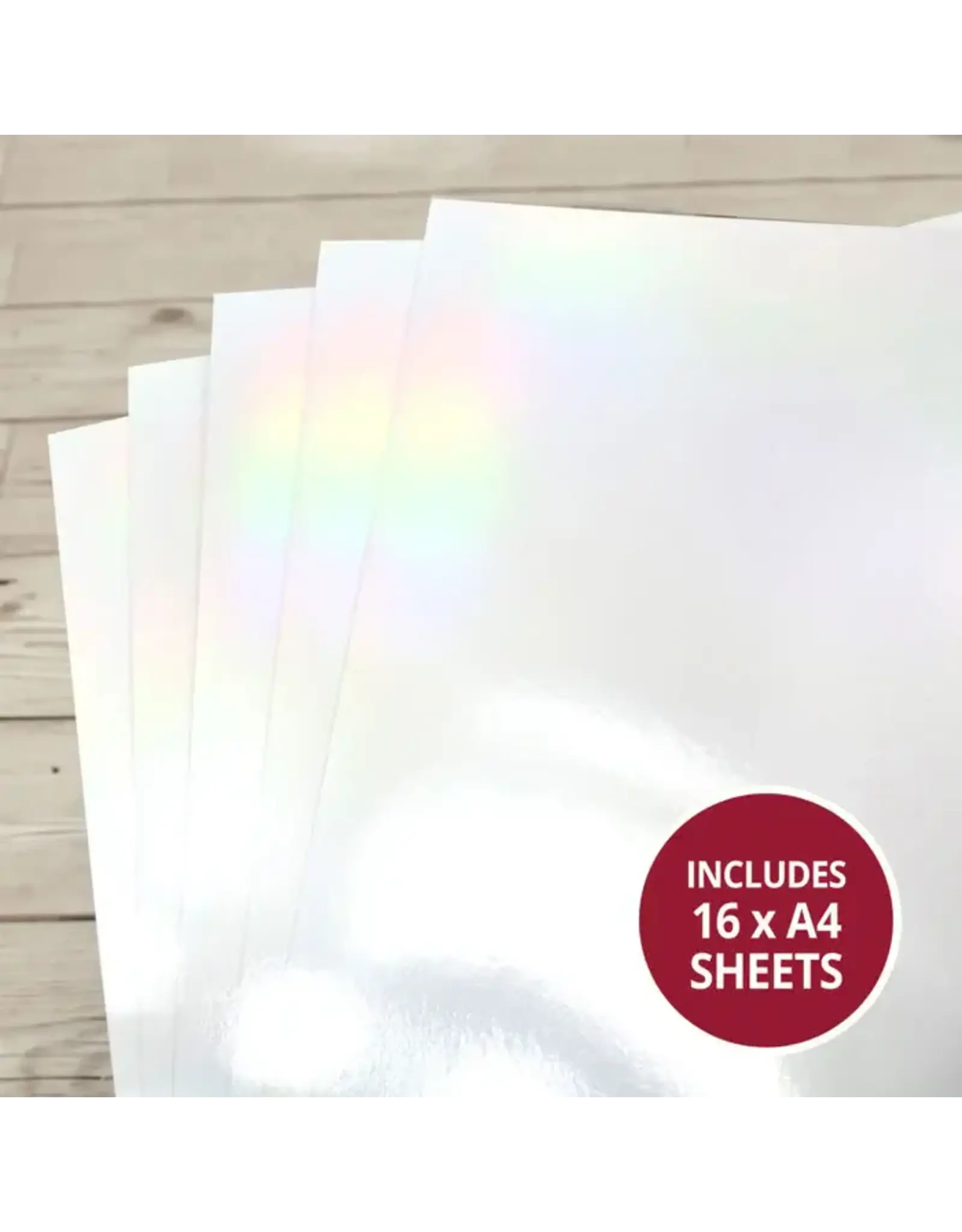 HUNKYDORY CRAFTS LTD. HUNKYDORY ADORABLE SCORABLE RAINBOW FINISH - PRISM WHITE A4 16 SHEETS