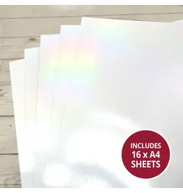 HUNKYDORY CRAFTS LTD. HUNKYDORY ADORABLE SCORABLE RAINBOW FINISH - PRISM WHITE A4 16 SHEETS