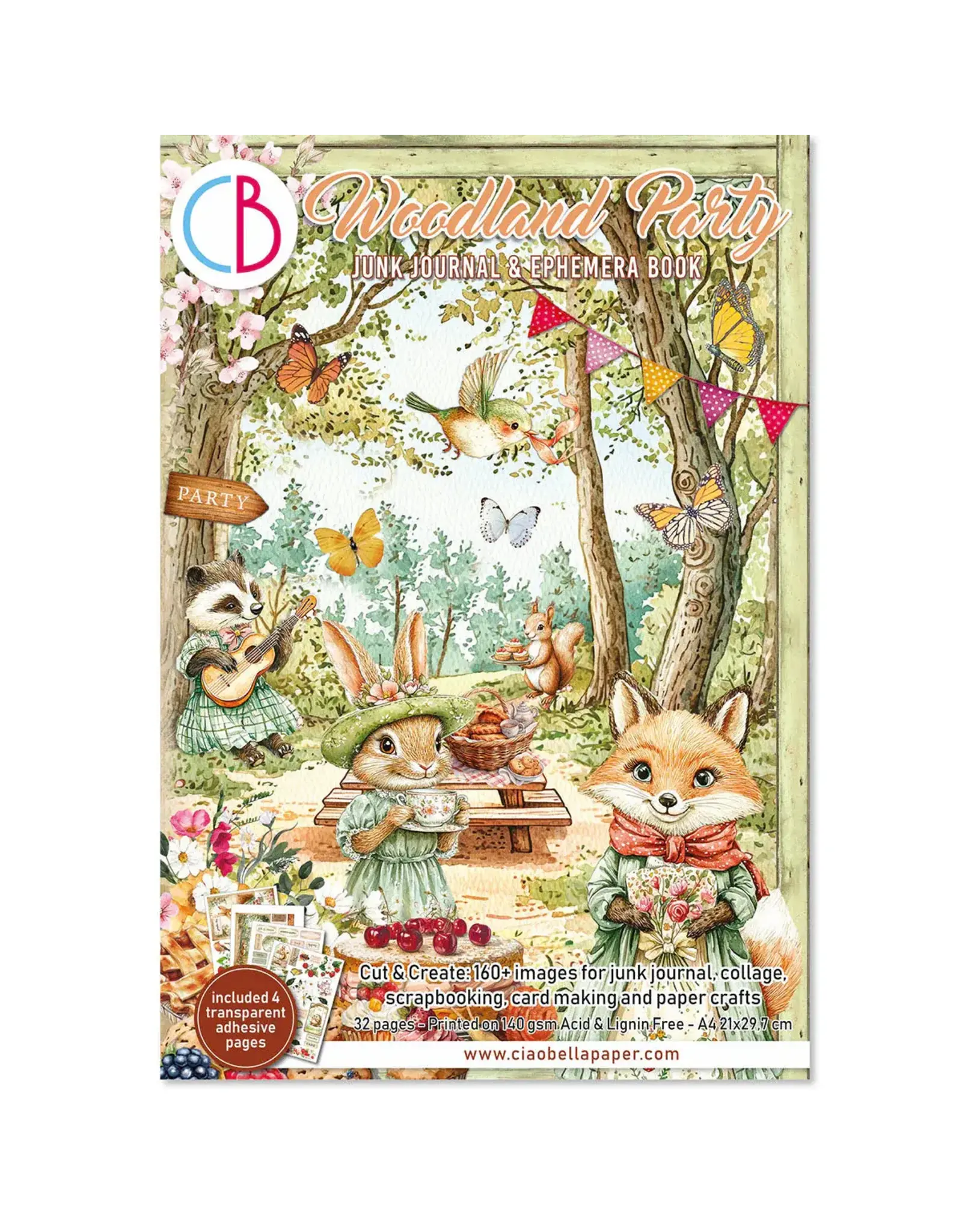 CIAO BELLA CIAO BELLA WOODLAND JUNK JOURNAL & EPHEMERA 32/PK