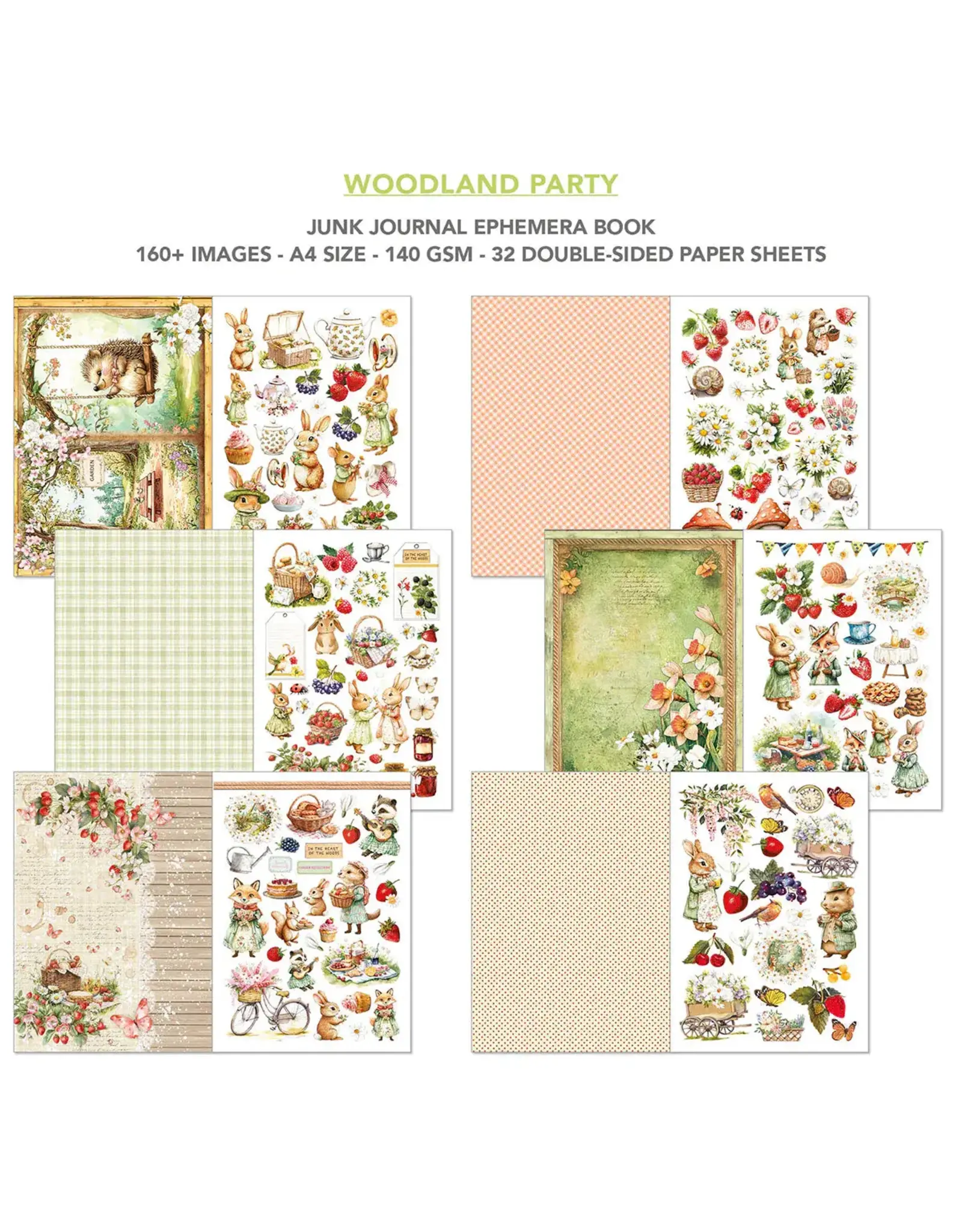 CIAO BELLA CIAO BELLA WOODLAND JUNK JOURNAL & EPHEMERA 32/PK