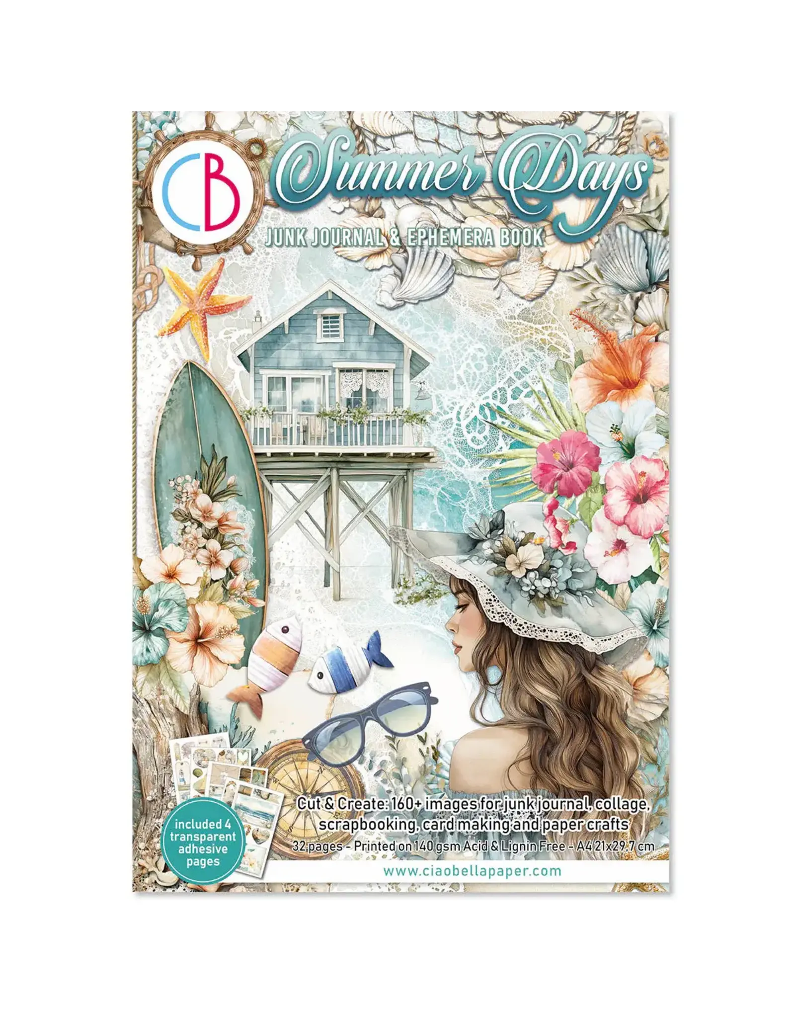 CIAO BELLA CIAO BELLA SUMMER DAYS JUNK JOURNAL & EPHEMERA 32/PK