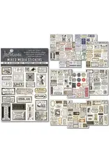 CIAO BELLA CIAO BELLA MIXED MEDIA STICKER VINTAGE SCRIPTS 10/PK