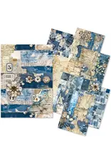 CIAO BELLA CIAO BELLA CRAFTMIX URBAN BLUE DENIM MIXED A5 TISSUE & VELLUM PAPER 8/PK