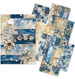 CIAO BELLA CIAO BELLA CRAFTMIX URBAN BLUE DENIM MIXED A5 TISSUE & VELLUM PAPER 8/PK