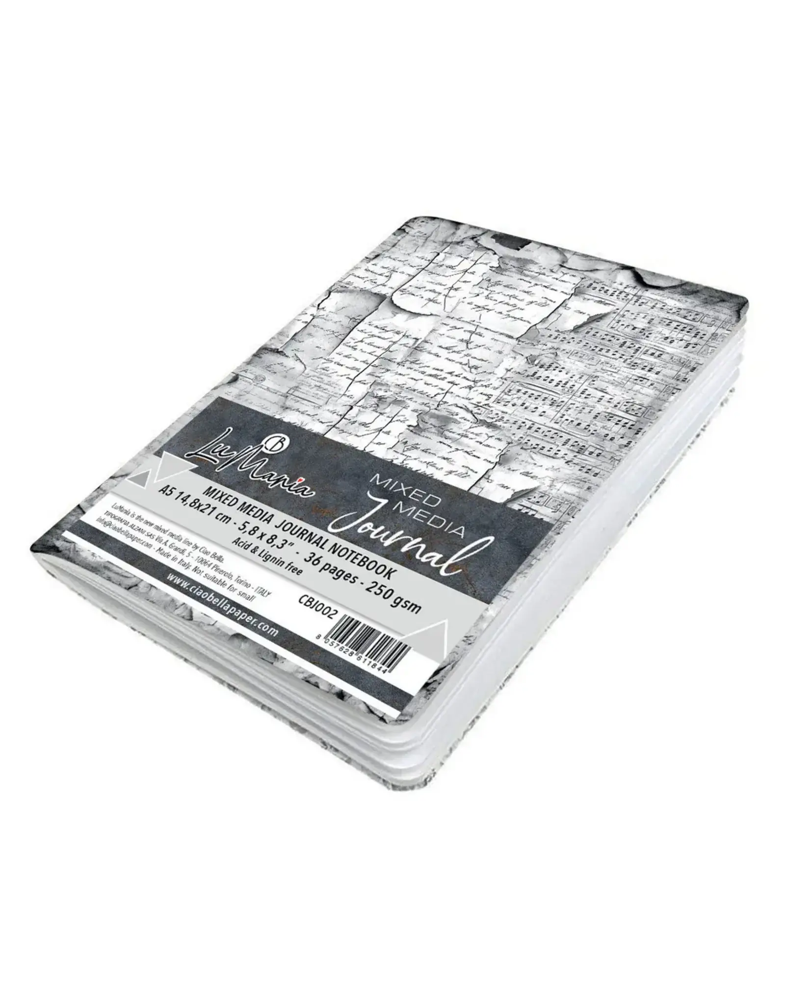 CIAO BELLA CIAO BELLA MIXED MEDIA JOURNAL A5 NOTEBOOK 36 PAGES