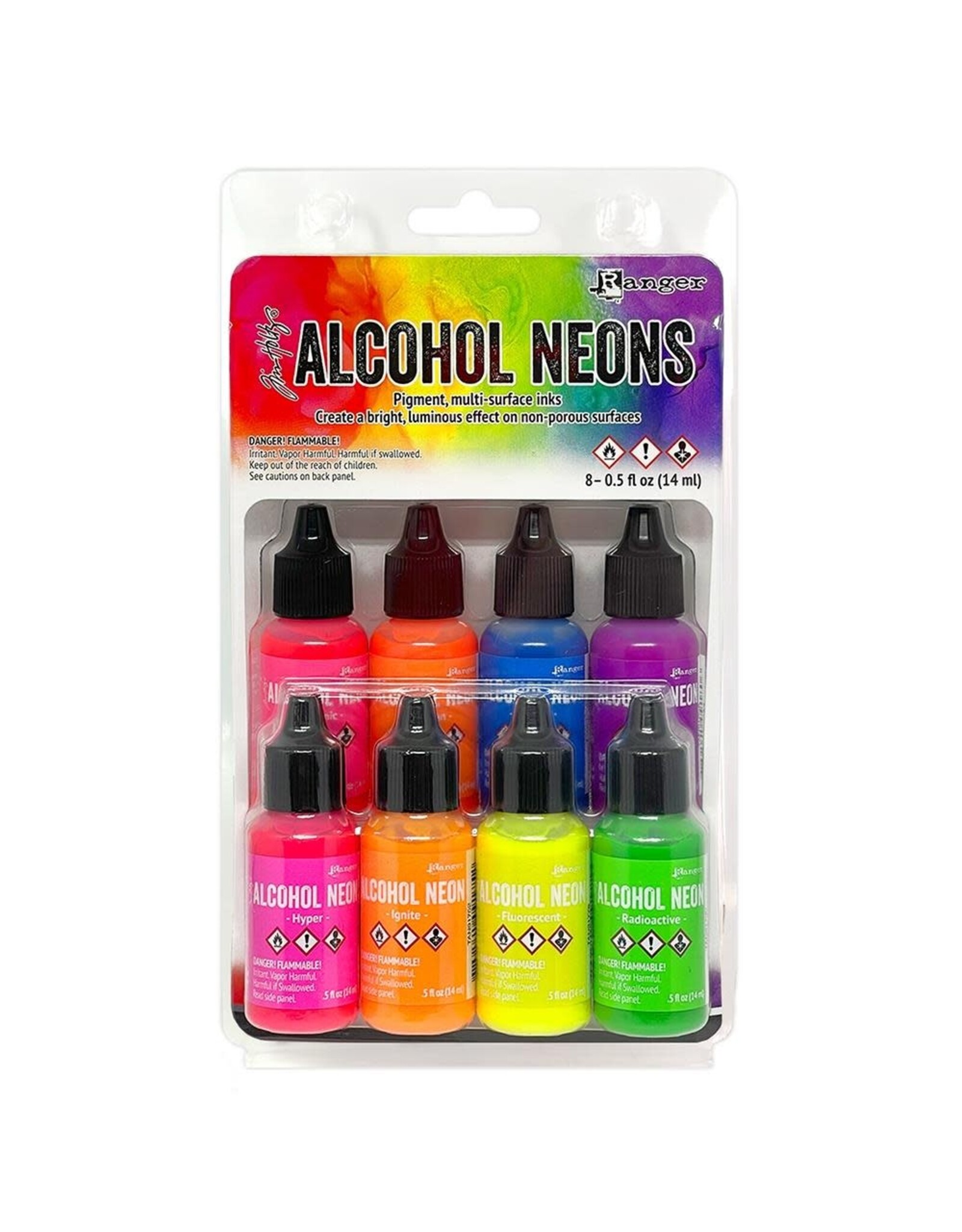 RANGER TIM HOLTZ ALCOHOL INK KIT NEONS 8/PK