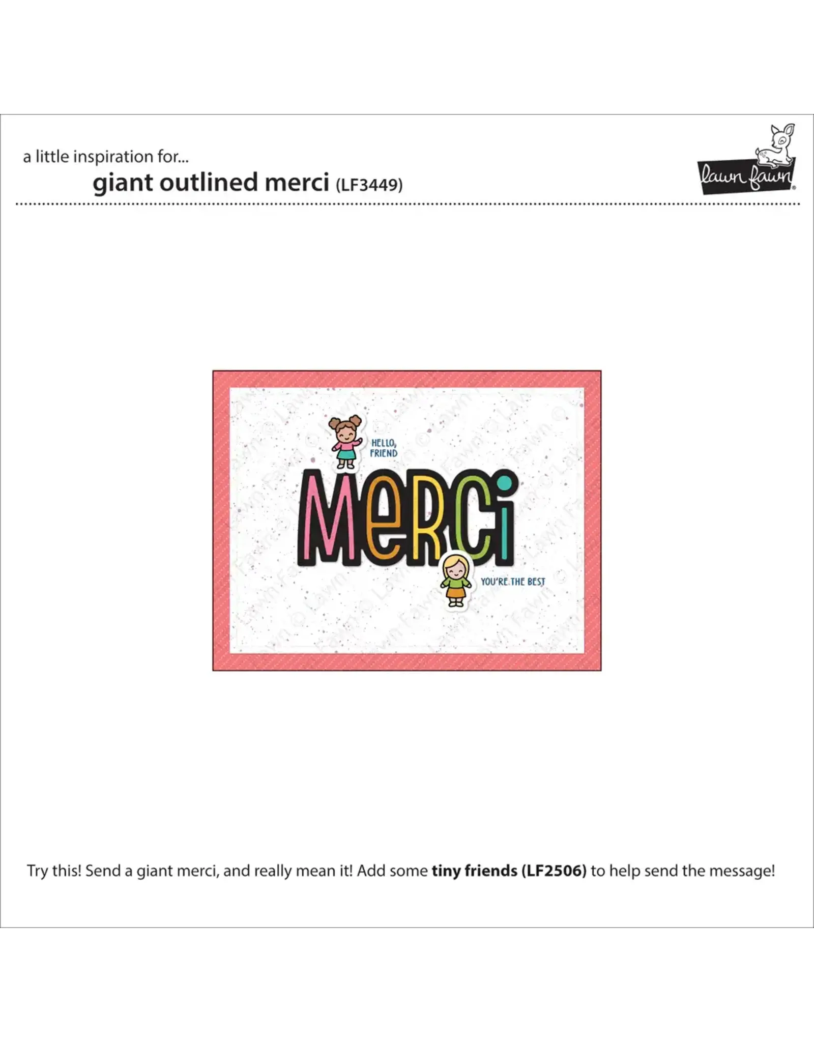 LAWN FAWN LAWN FAWN GIANT OUTLINED MERCI DIE SET