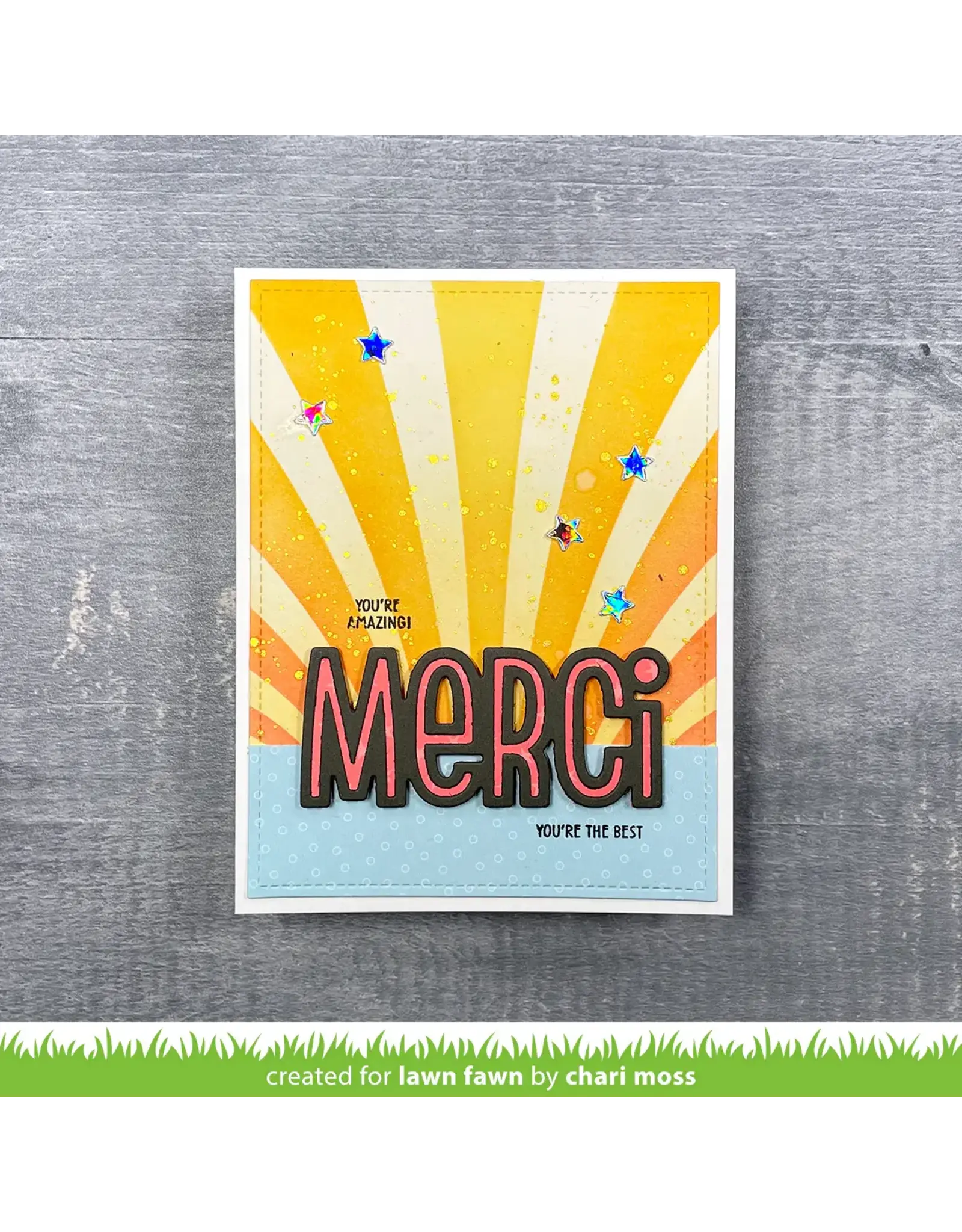 LAWN FAWN LAWN FAWN GIANT OUTLINED MERCI DIE SET