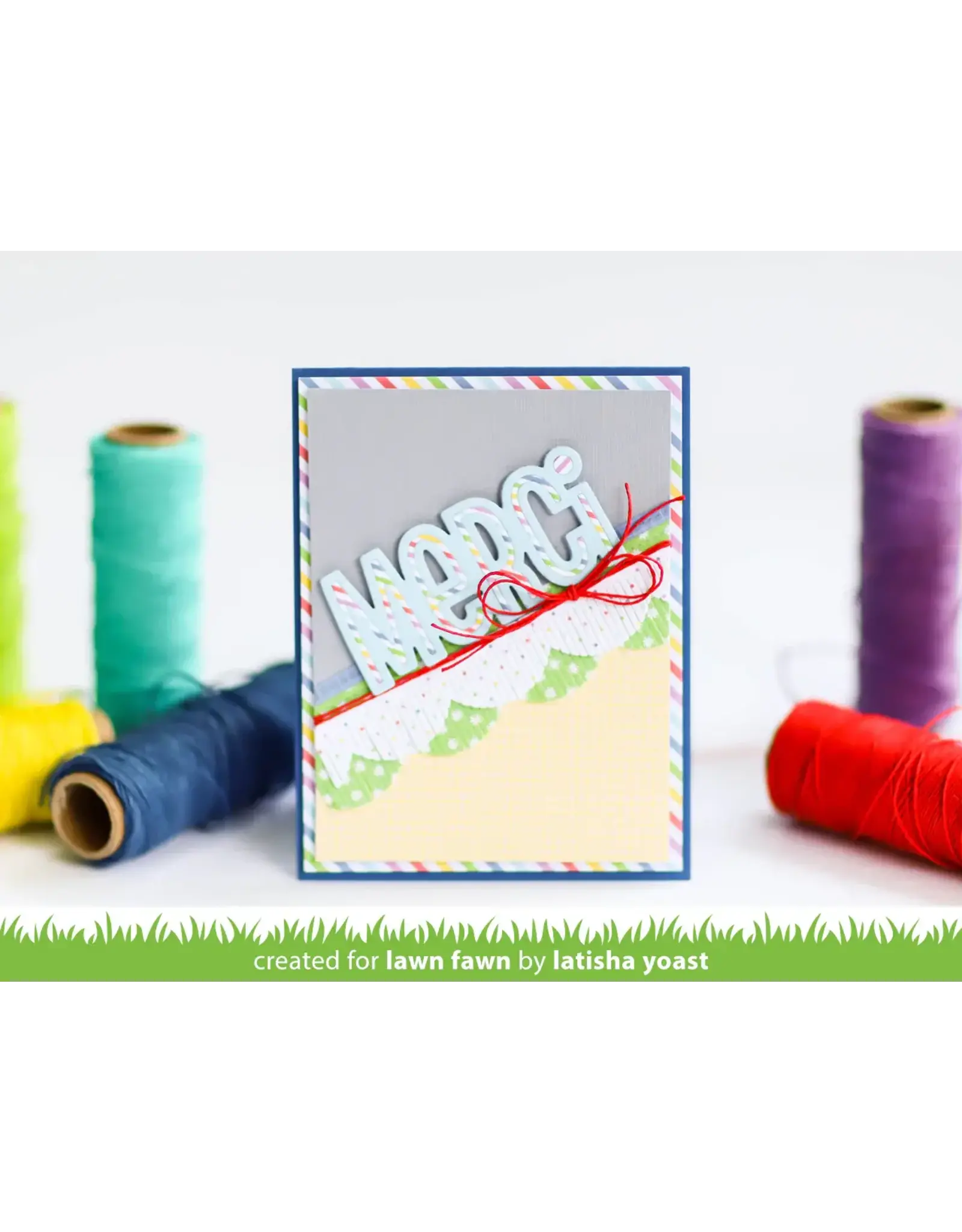 LAWN FAWN LAWN FAWN GIANT OUTLINED MERCI DIE SET