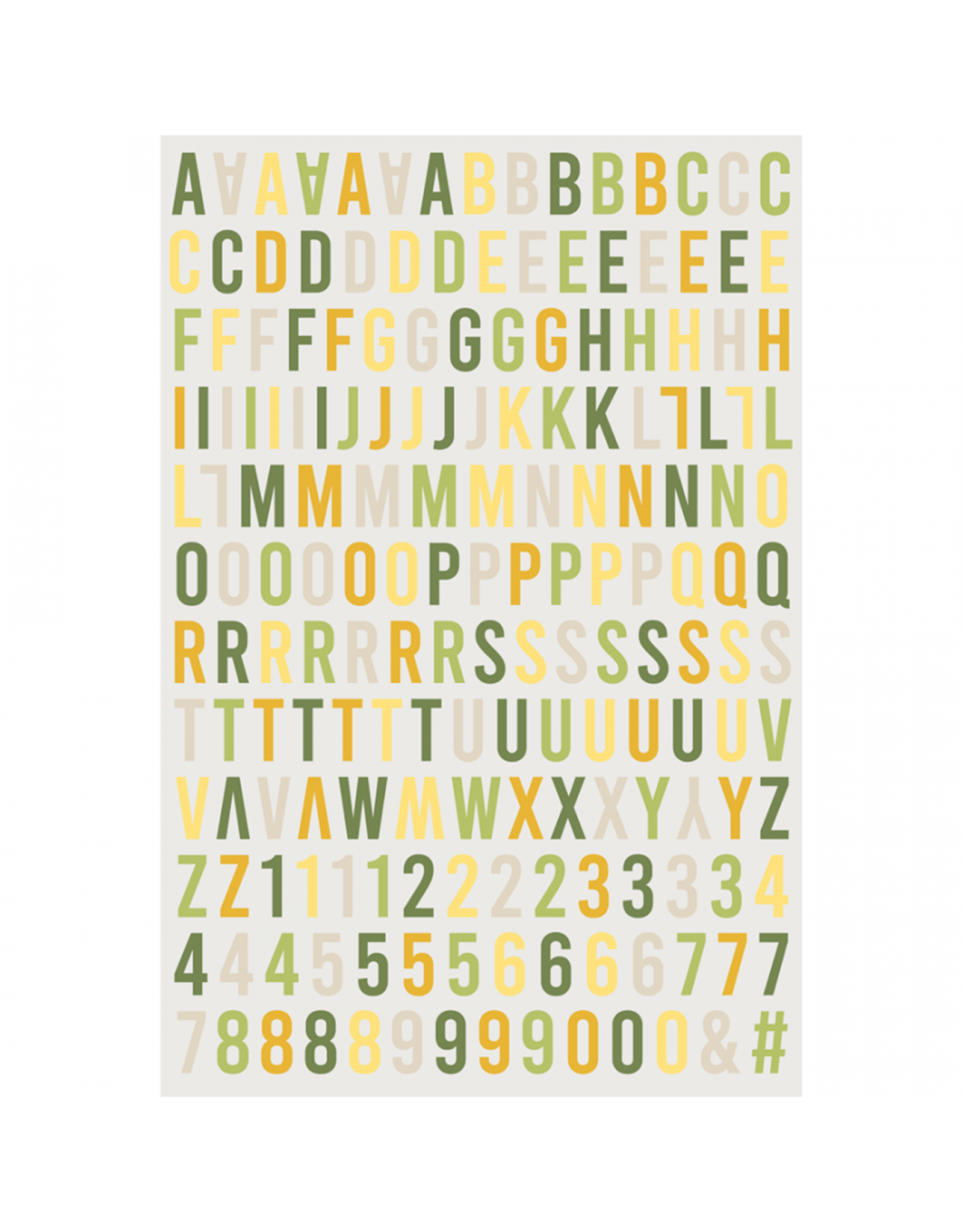 HA-PI LITTLE FOX HA-PI LITTLE FOX COLLECTION CITRONNADE ALPHABET 3D PUFFY STICKERS