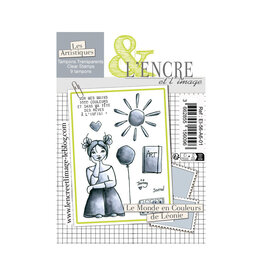 HA-PI LITTLE FOX HA-PI LITTLE FOX LEONIE'S COLORFUL WORLD L'ENCRE ET L'IMAGE CLEAR STAMP SET