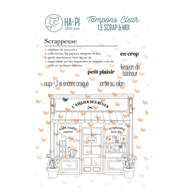 HA-PI LITTLE FOX HA-PI LITTLE FOX COLLECTION LE SCRAP & MOI SCRAPPEUSE CLEAR STAMP SET