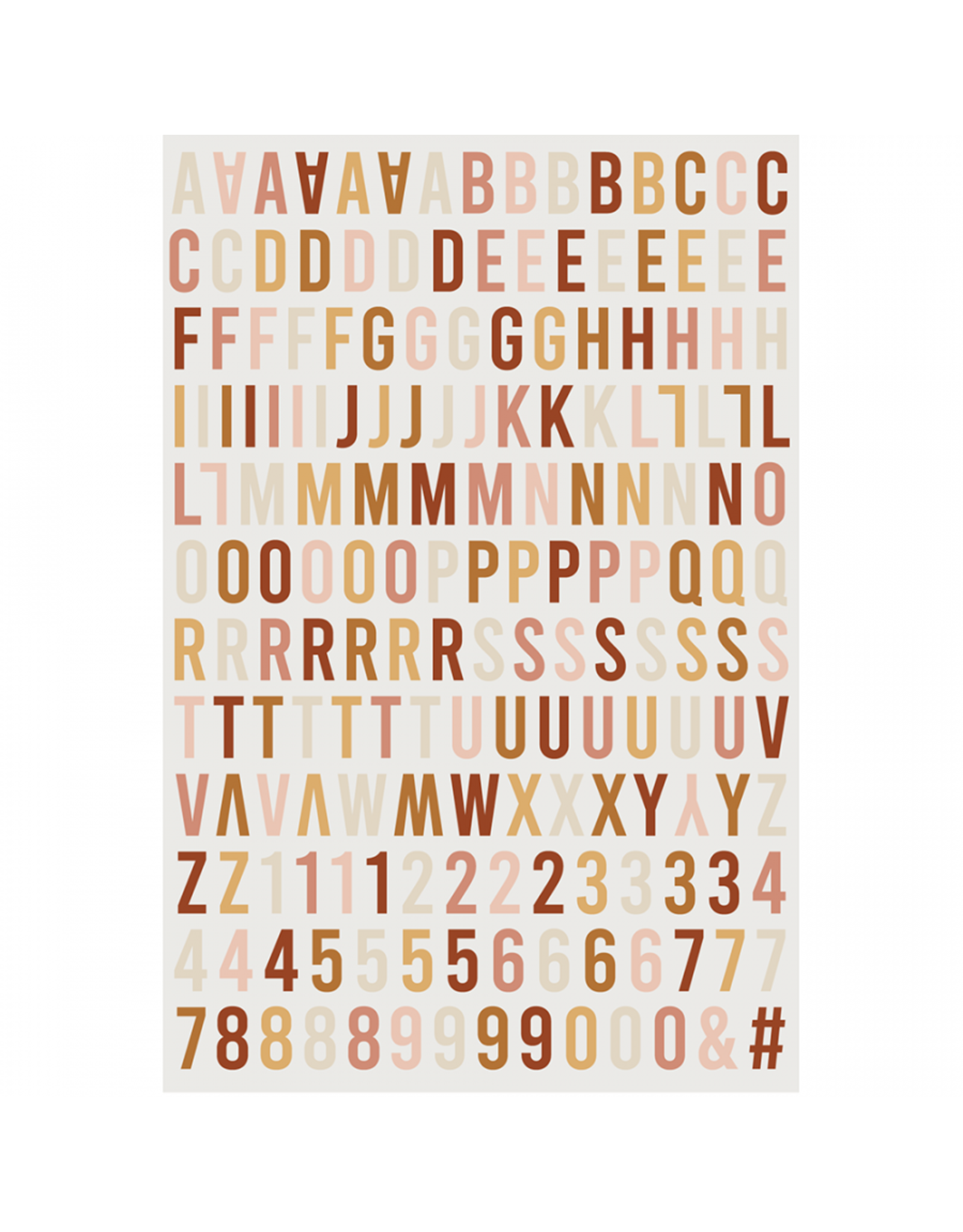 HA-PI LITTLE FOX HA-PI LITTLE FOX COLLECTION LE SCRAP & MOI ALPHABET 3D PUFFY STICKERS