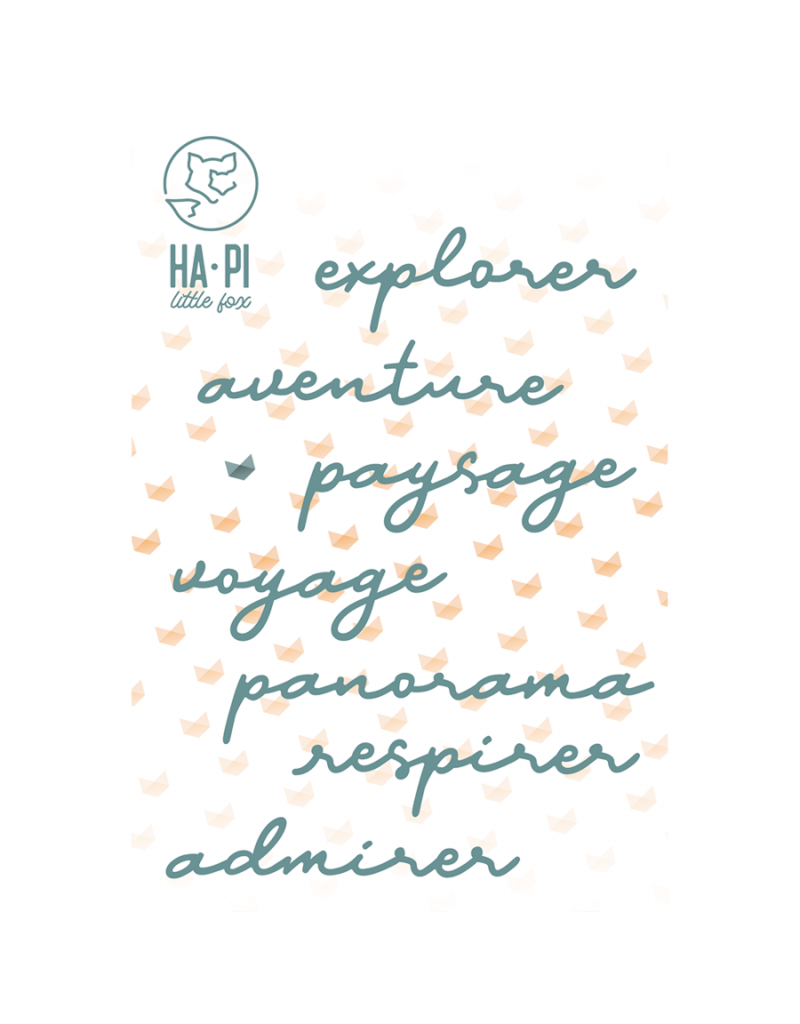 HA-PI LITTLE FOX HA-PI LITTLE FOX MOTS DE VOYAGE DIE SET