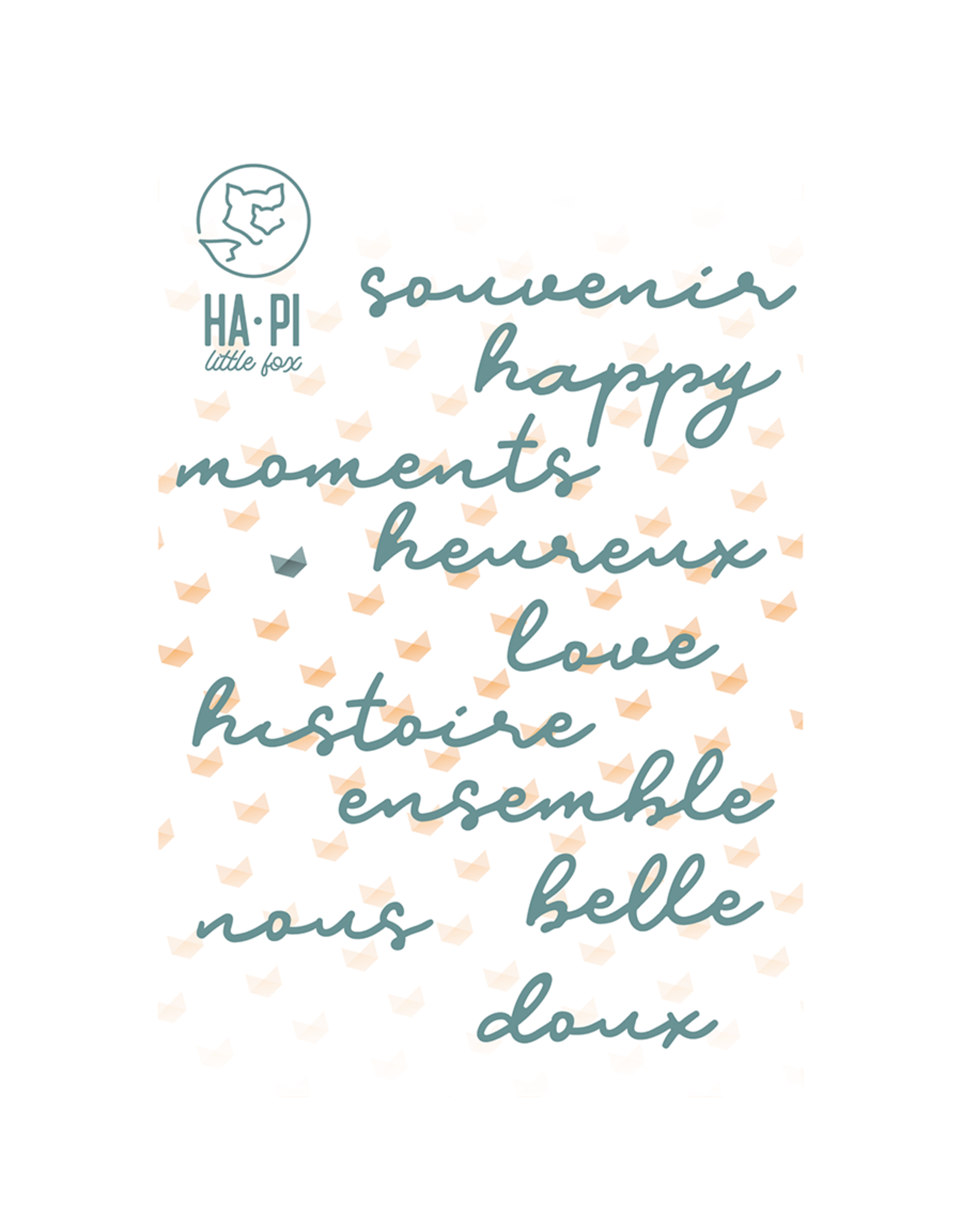 HA-PI LITTLE FOX HA-PI LITTLE FOX MAGIC MOMENTS COLLECTION MOTS DOUX DIE SET