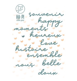 HA-PI LITTLE FOX HA-PI LITTLE FOX MAGIC MOMENTS COLLECTION MOTS DOUX DIE SET
