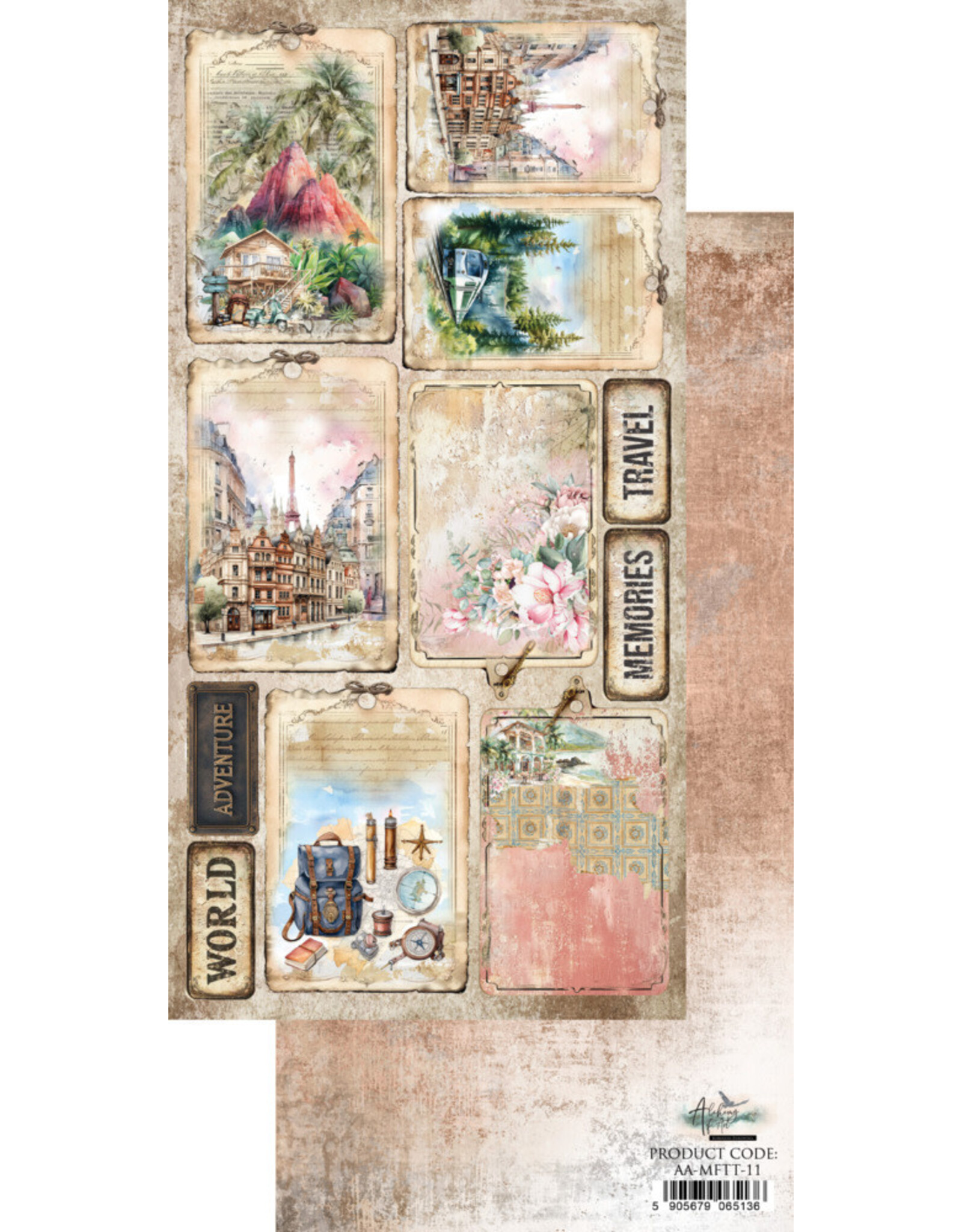 ALCHEMY OF ART ALCHEMY OF ART MEMORIES FROM THE TRIP 6x12 EXTRAS DIE-CUTS SET