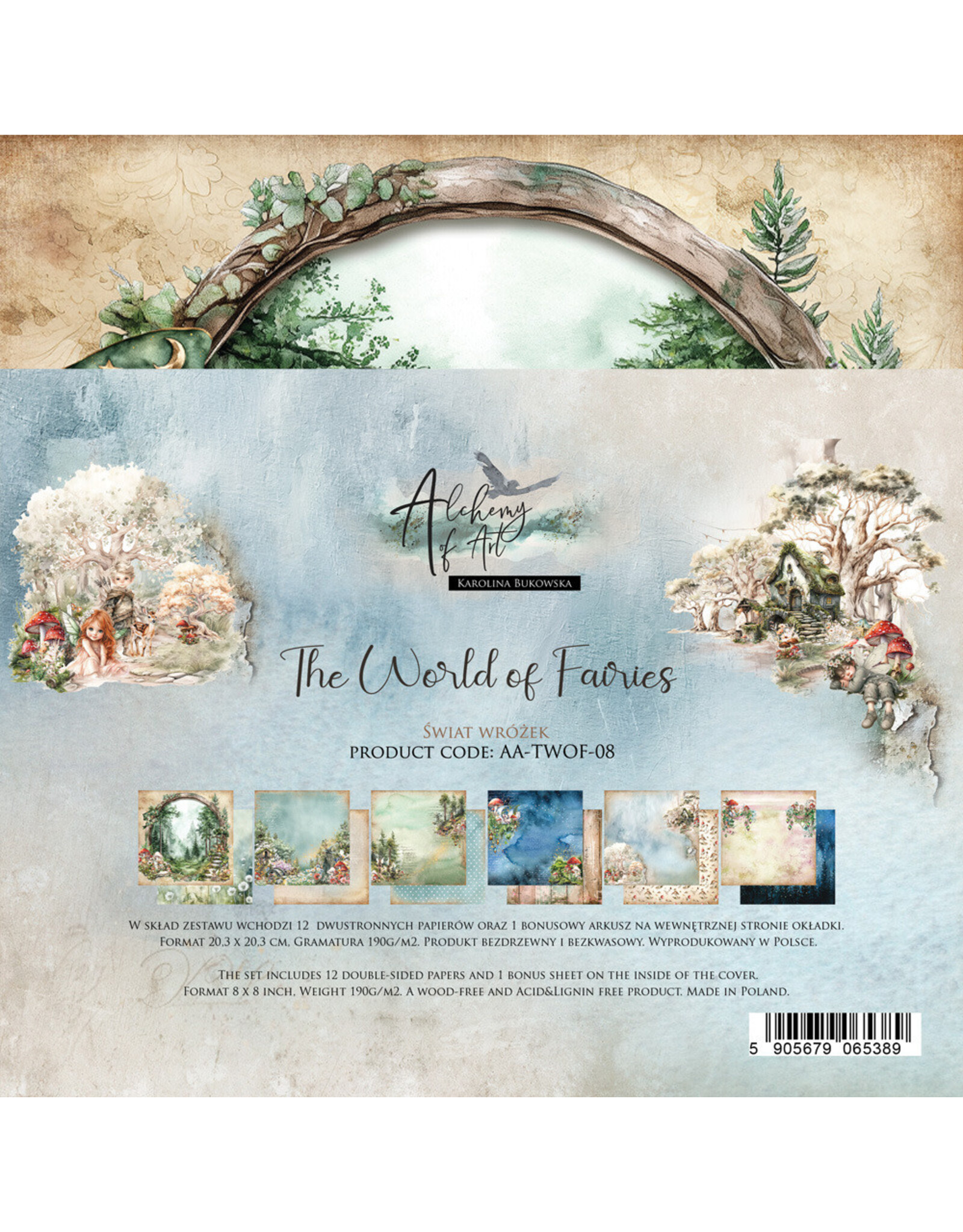 ALCHEMY OF ART ALCHEMY OF ART THE WORLD OF FAIRIES 8x8 PAPER PACK 12 SHEETS