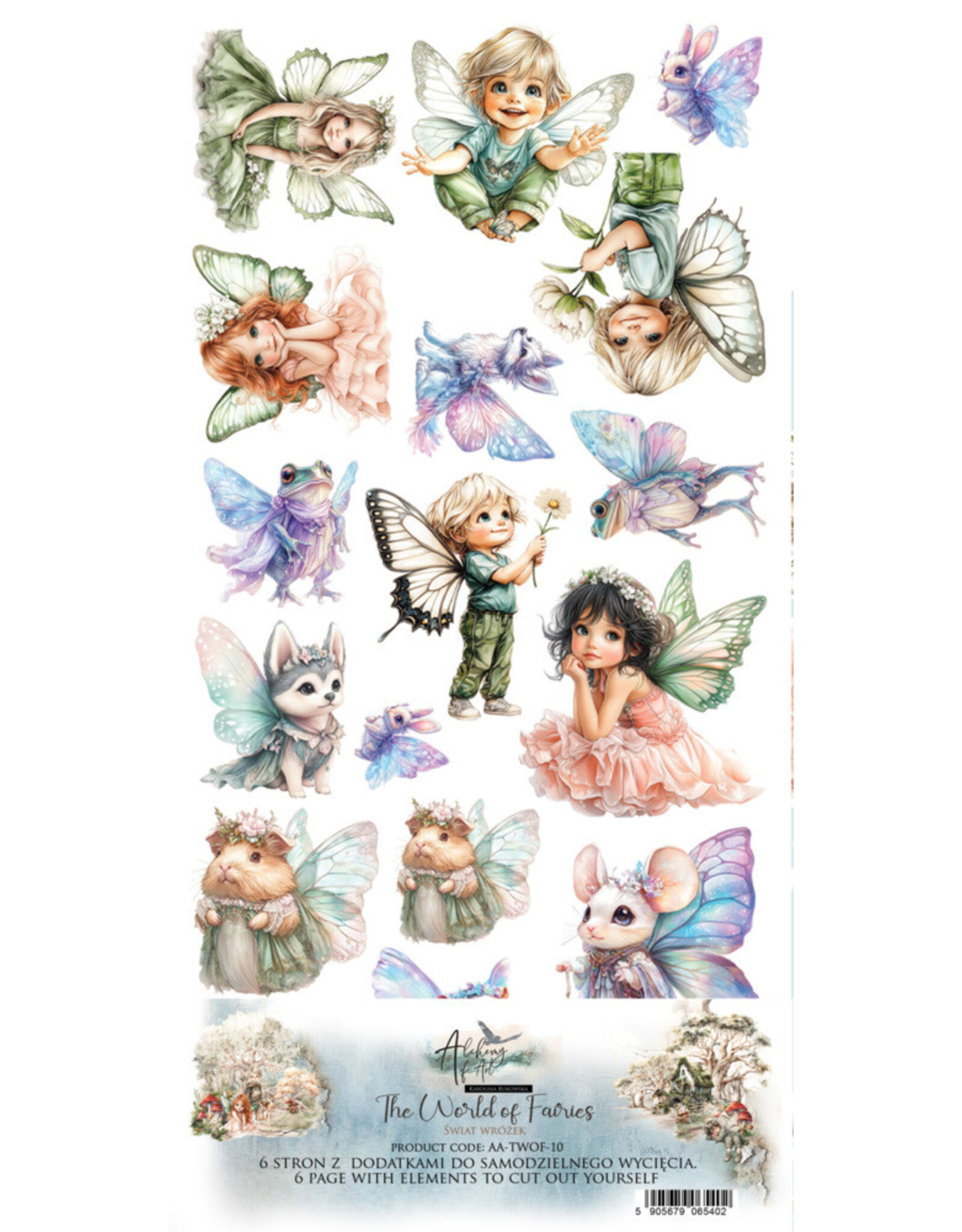 ALCHEMY OF ART ALCHEMY OF ART THE WORLD OF FAIRIES 6x12 EXTRAS DIE-CUTS SET