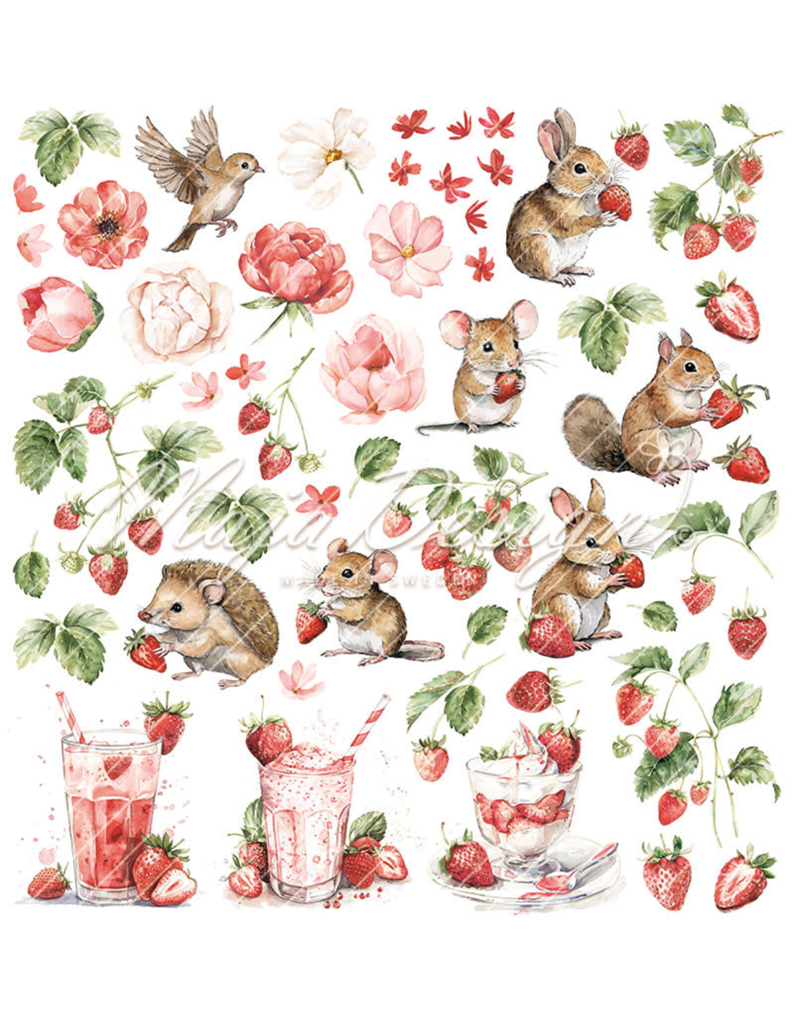 MAJA DESIGNS MAJA DESIGN STRAWBERRY THIEF PAPER PACK 12x12
