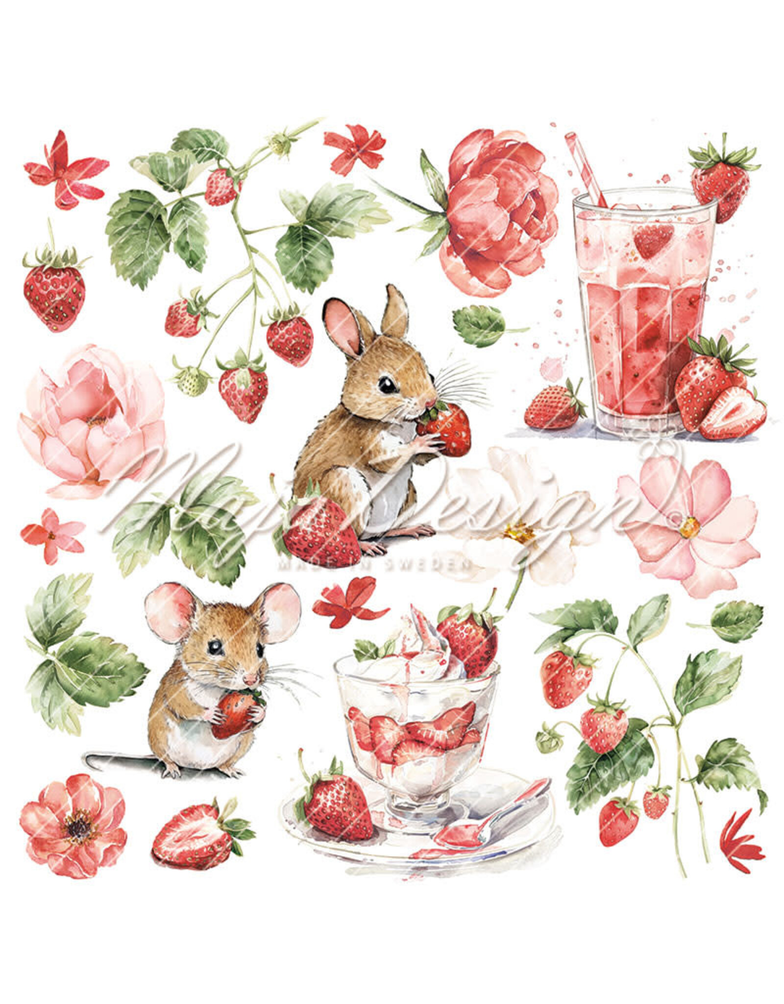 MAJA DESIGNS MAJA DESIGN STRAWBERRY THIEF PAPER PACK 6X6