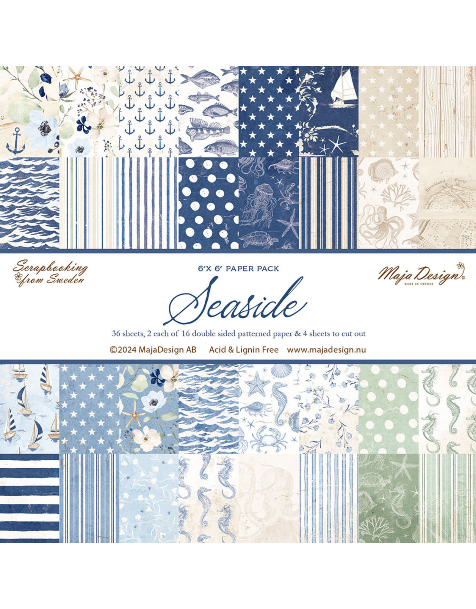 MAJA DESIGNS MAJA DESIGN SEASIDE PAPER PACK 6X6