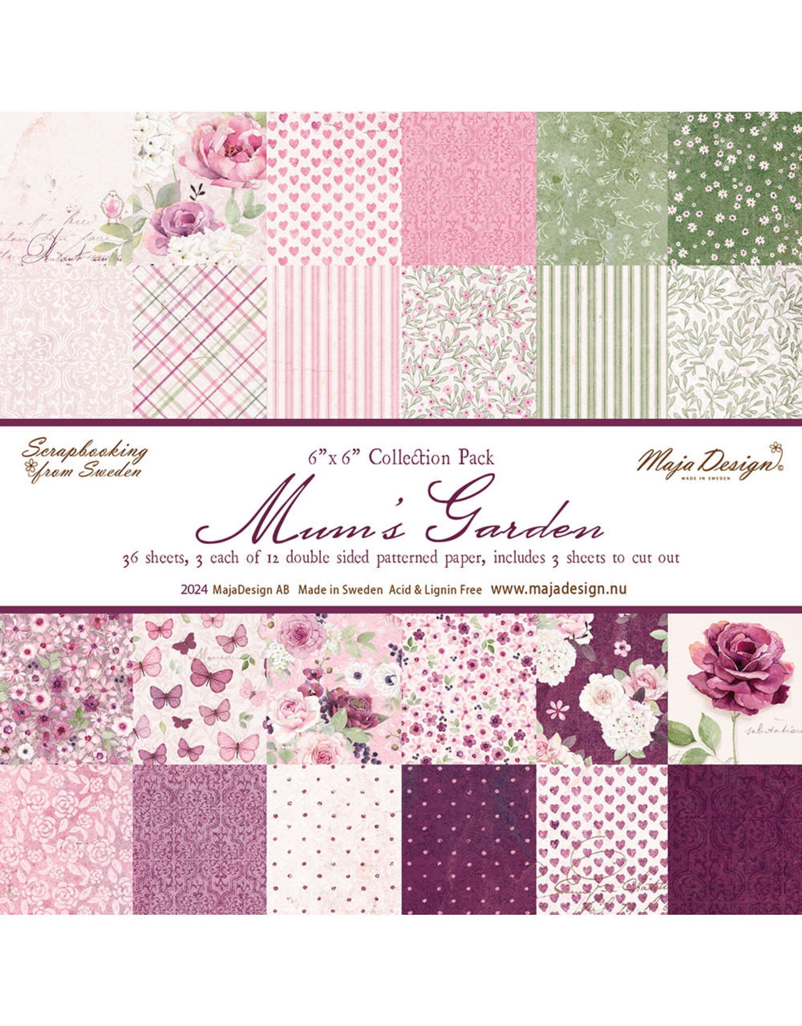 MAJA DESIGNS MAJA DESIGN MUM'S GARDEN PAPER PACK 6X6