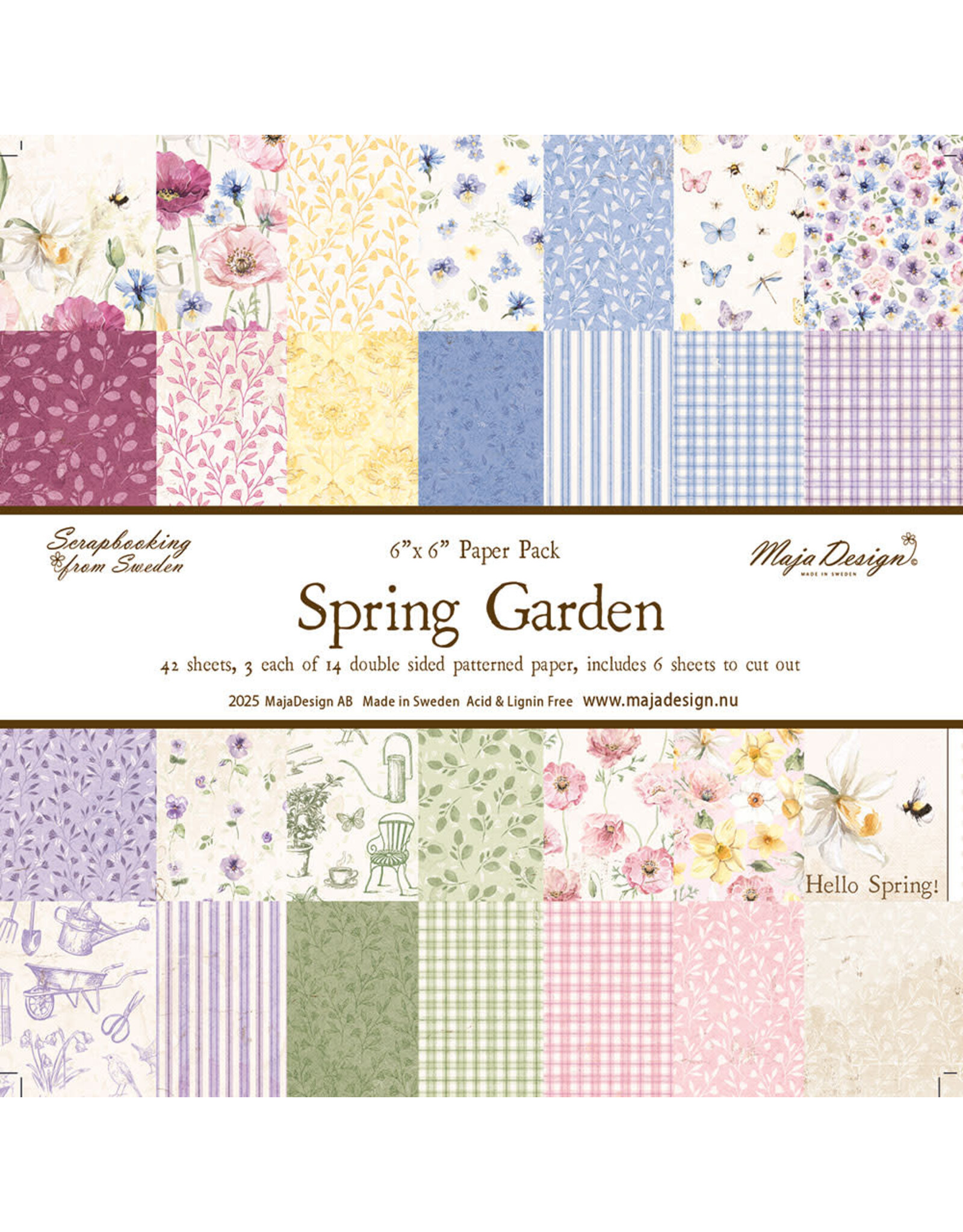 MAJA DESIGNS MAJA DESIGN SPRING GARDEN PAPER PACK 6X6