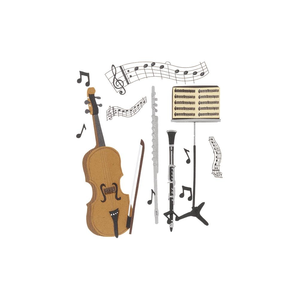 JOLEE'S BOUTIQUE MUSICAL TRIO 3D STICKERS