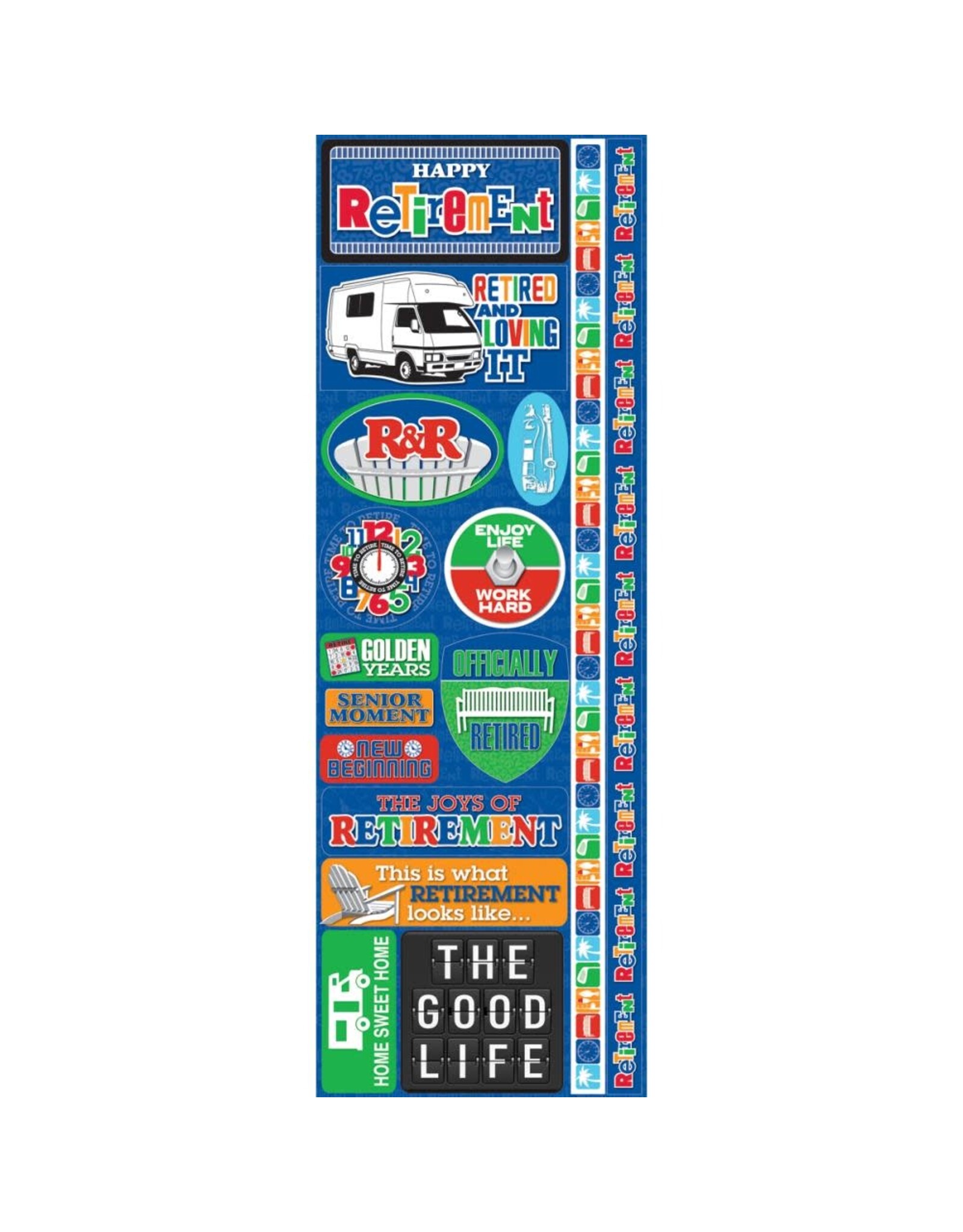 REMINISCE REMINISCE HAPPY RETIREMENT STICKERS