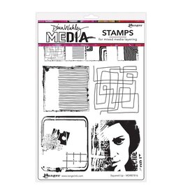 RANGER RANGER DINA WAKLEY MEDIA SQUARED UP 6x9 CLING STAMP SET