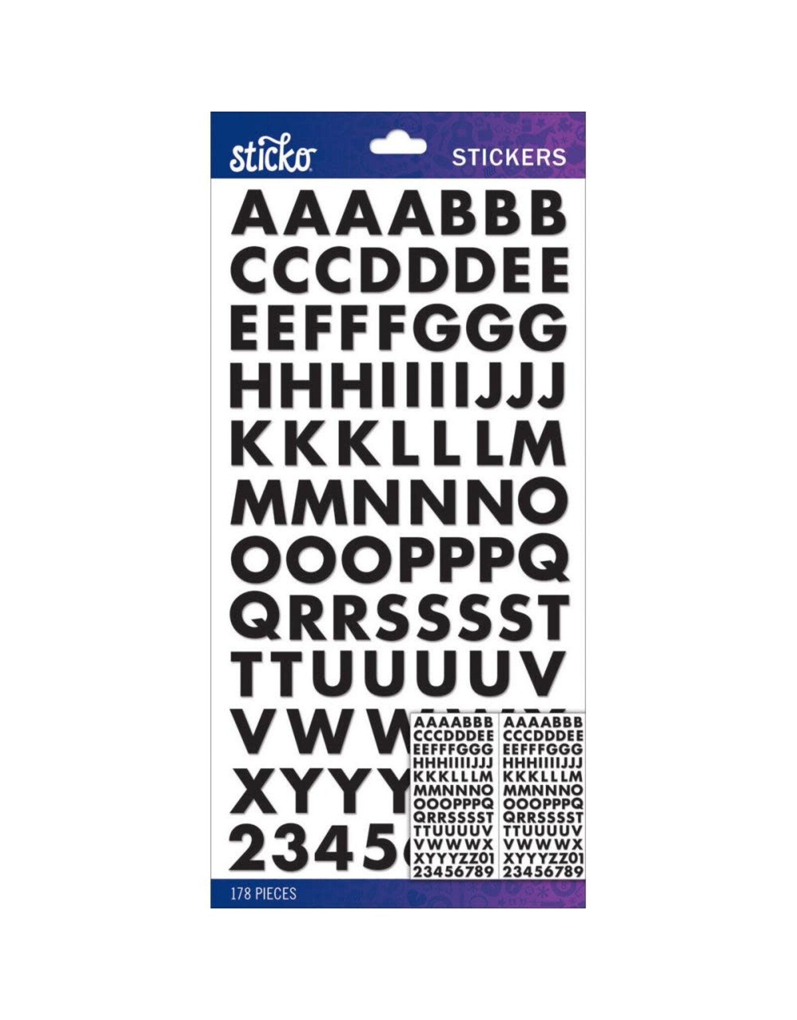 AMERICAN CRAFTS AMERICAN CRAFTS STICKO BLACK FUTURA BOLD SMALL ALPHABET STICKERS