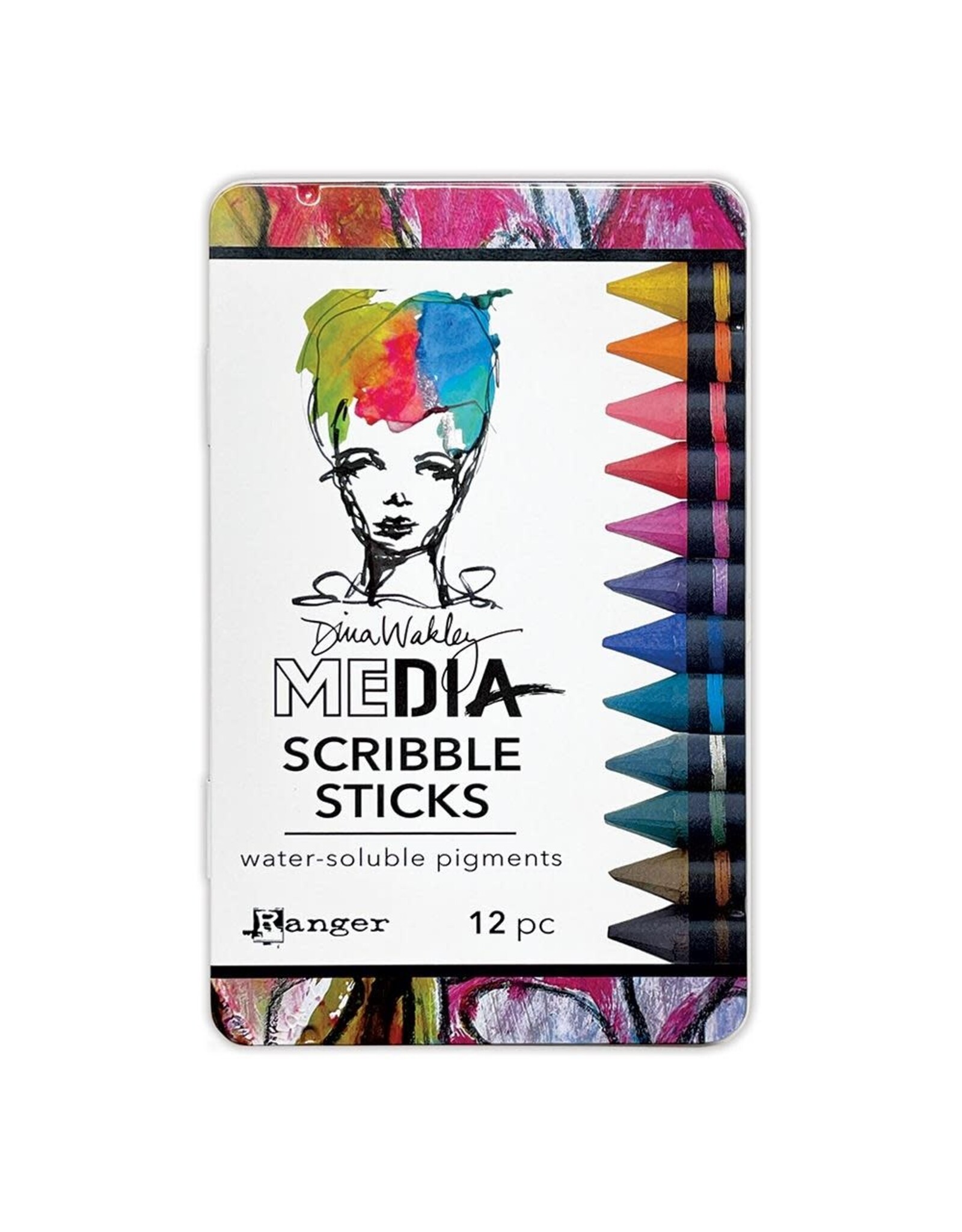RANGER DINA WAKLEY MEDIA SCRIBBLES STICKS SET 5 12/PK