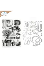 ELIZABETH CRAFT DESIGNS ELIZABETH CRAFT DESIGNS ART JOURNAL SPECIALS GARDEN OF LOVE CLEAR STAMP SET & DIE SET