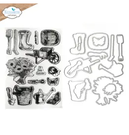 ELIZABETH CRAFT DESIGNS ELIZABETH CRAFT DESIGNS ART JOURNAL SPECIALS GARDEN OF LOVE CLEAR STAMP SET & DIE SET