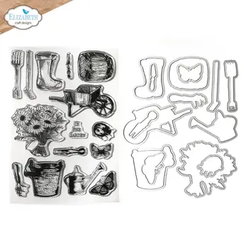 ELIZABETH CRAFT DESIGNS ELIZABETH CRAFT DESIGNS ART JOURNAL SPECIALS GARDEN OF LOVE CLEAR STAMP SET & DIE SET