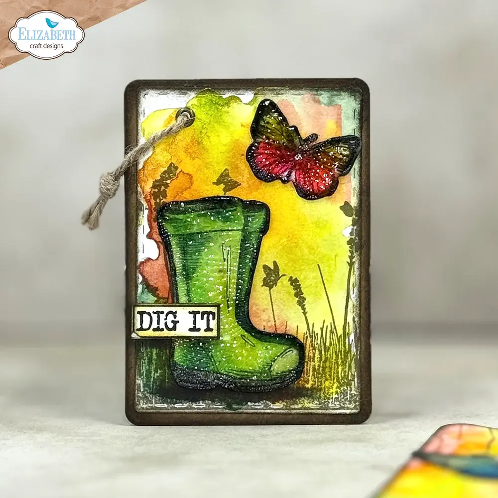 ELIZABETH CRAFT DESIGNS ELIZABETH CRAFT DESIGNS ART JOURNAL SPECIALS GARDEN OF LOVE CLEAR STAMP SET & DIE SET