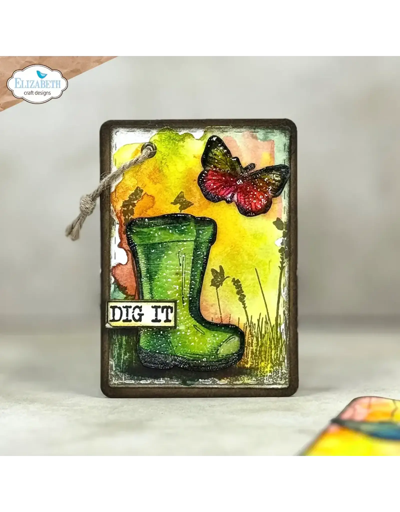 ELIZABETH CRAFT DESIGNS ELIZABETH CRAFT DESIGNS ART JOURNAL SPECIALS GARDEN OF LOVE CLEAR STAMP SET & DIE SET