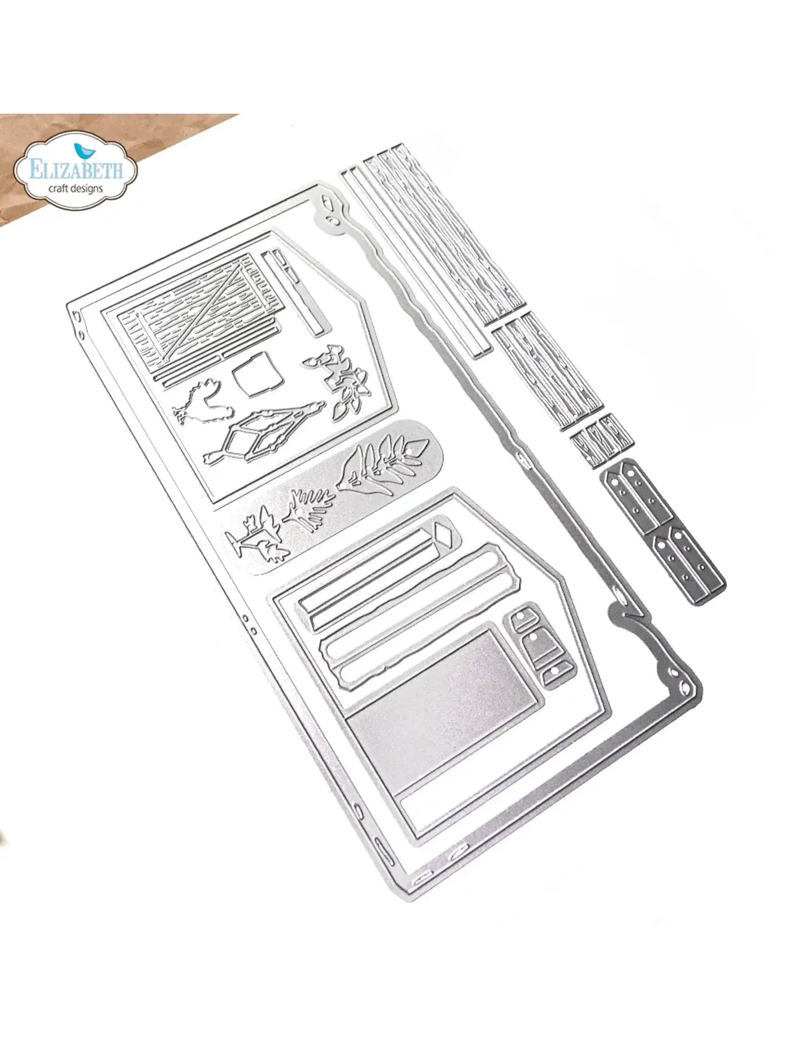 ELIZABETH CRAFT DESIGNS ELIZABETH CRAFT DESIGNS ART JOURNAL SPECIALS IN THE GARDEN SHED DIE SET