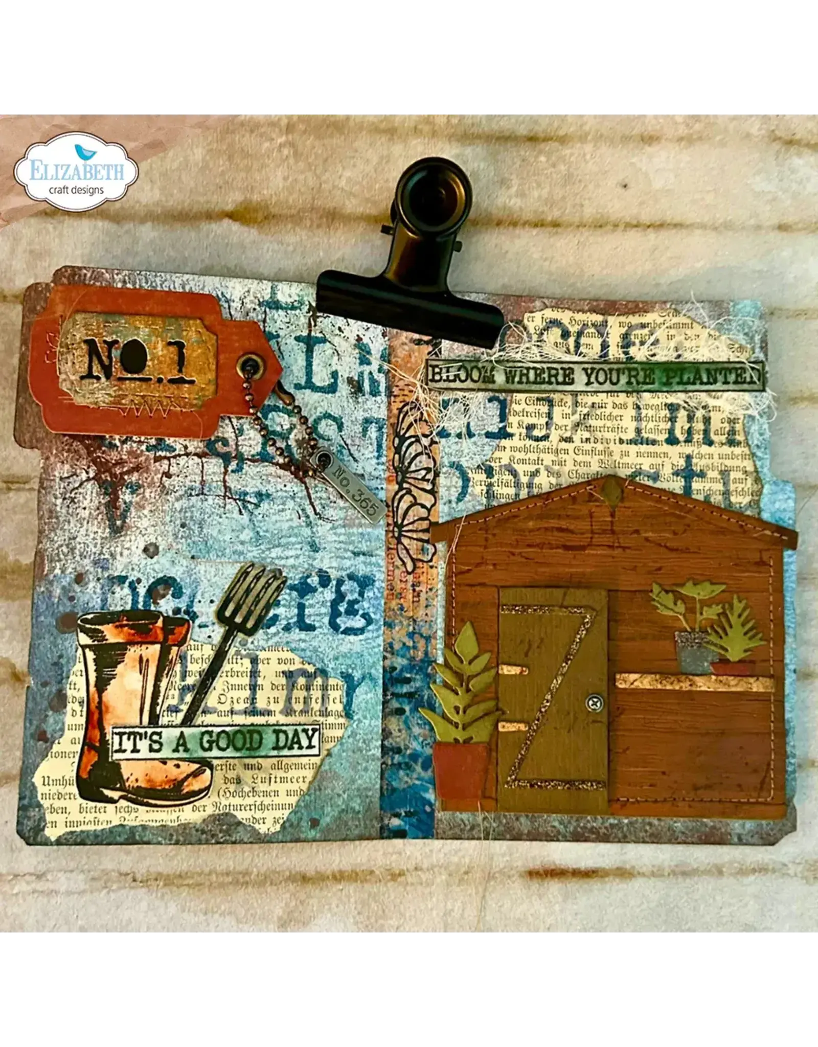ELIZABETH CRAFT DESIGNS ELIZABETH CRAFT DESIGNS ART JOURNAL SPECIALS IN THE GARDEN SHED DIE SET