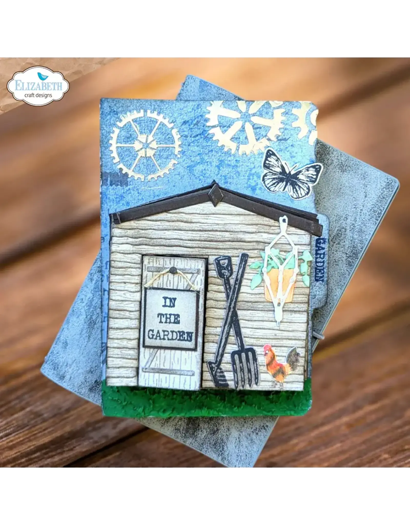 ELIZABETH CRAFT DESIGNS ELIZABETH CRAFT DESIGNS ART JOURNAL SPECIALS IN THE GARDEN SHED DIE SET