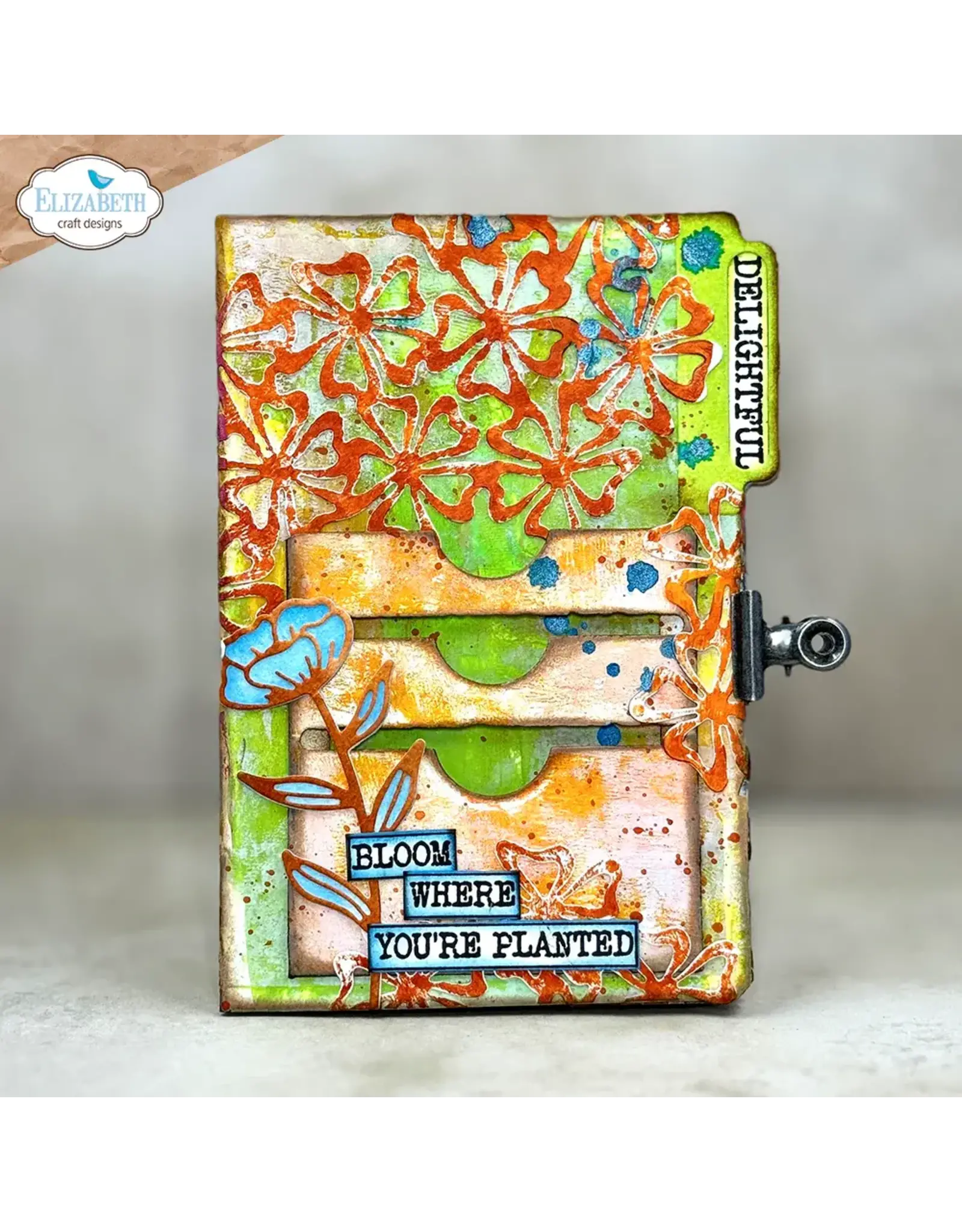 ELIZABETH CRAFT DESIGNS ELIZABETH CRAFT DESIGNS ART JOURNAL SPECIALS FLORAL SLOTS FILE FOLDER DIE SET