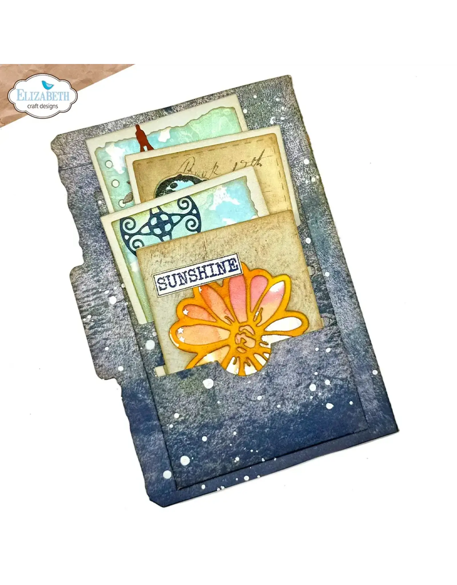 ELIZABETH CRAFT DESIGNS ELIZABETH CRAFT DESIGNS ART JOURNAL SPECIALS FLORAL SLOTS FILE FOLDER DIE SET
