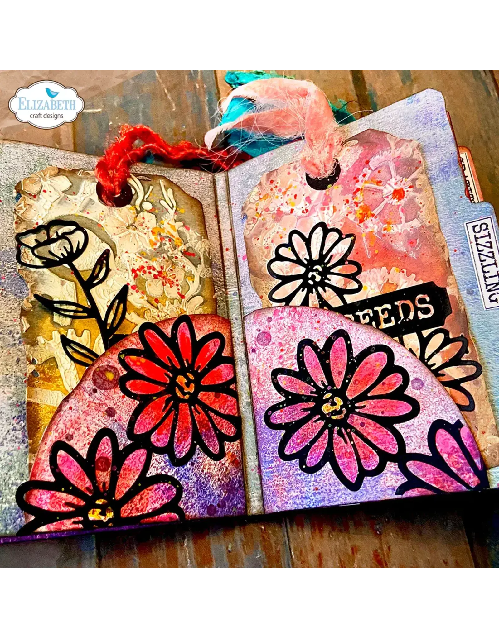 ELIZABETH CRAFT DESIGNS ELIZABETH CRAFT DESIGNS ART JOURNAL SPECIALS BLOOM FILE FOLDER DIE SET