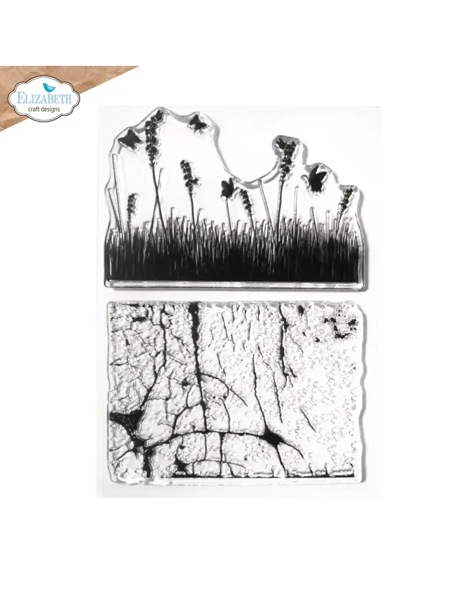 ELIZABETH CRAFT DESIGNS ELIZABETH CRAFT DESIGNS ART JOURNAL SPECIALS CRACKED FIELDS CLEAR STAMP SET